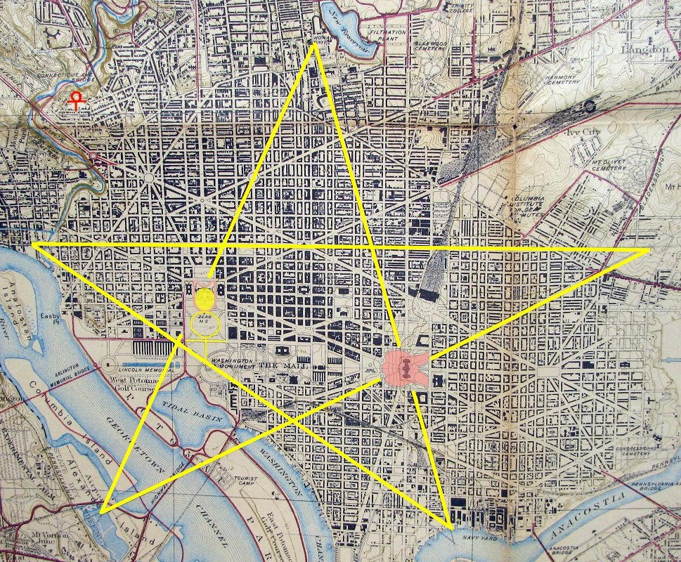 Pentagrama Invertido: O Traçado Sinistro Das Ruas De Washington DC